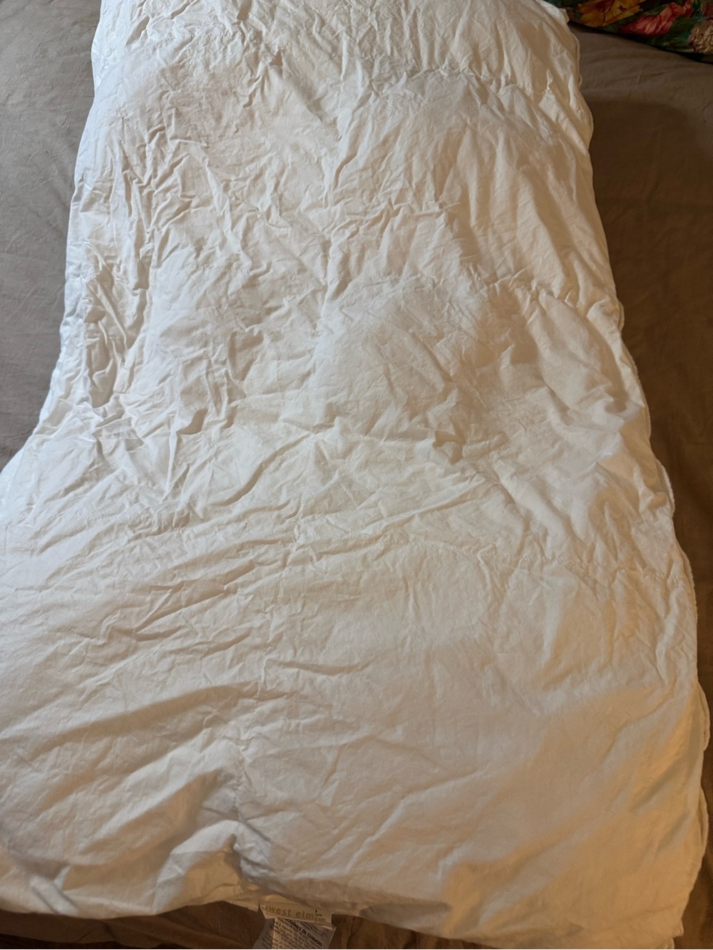 West Elm White Down Alternative Full/Queen Comforter 100% Cotton - Picture 2 of 7